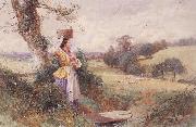 Myles Birket Foster,RWS The Milkmaid oil painting picture wholesale